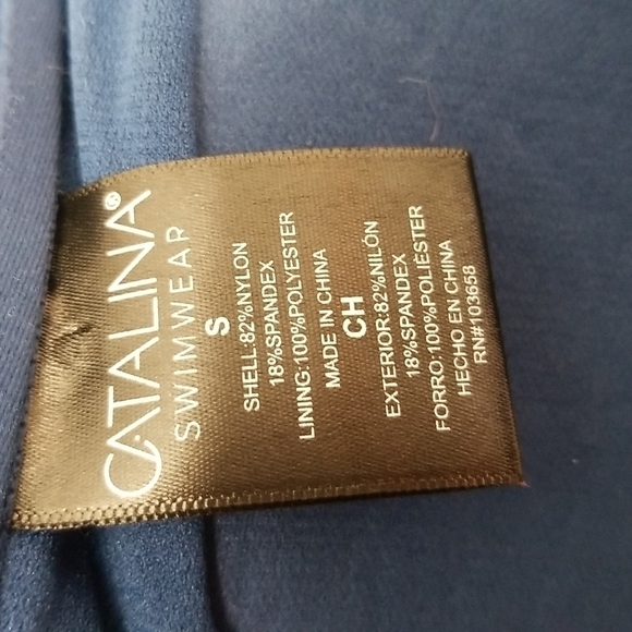 Catalina Swimwear Bandeau One Piece Blue - Picture 10 of 13